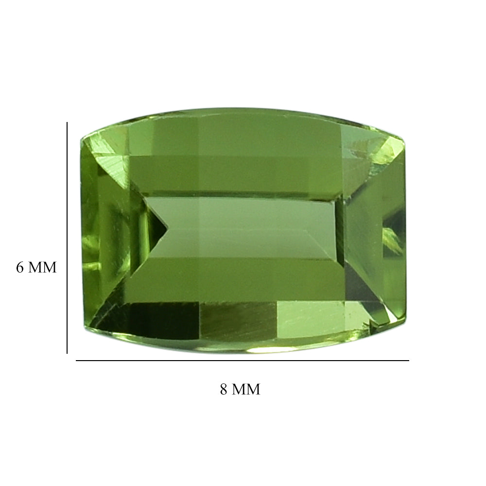 PERIDOT CUT BARREL 8X6MM (VSI) 1.60 Cts.