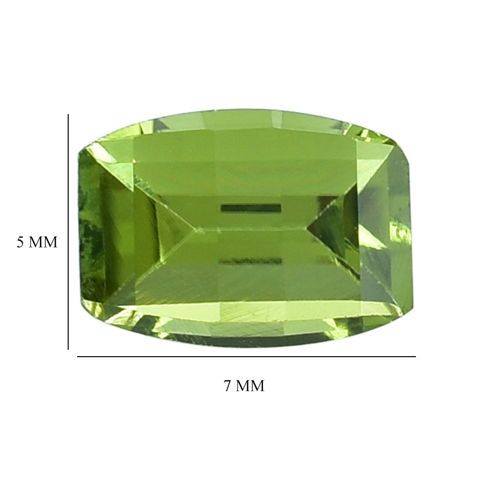 PERIDOT CUT BARREL 7X5MM 1.00 Cts.