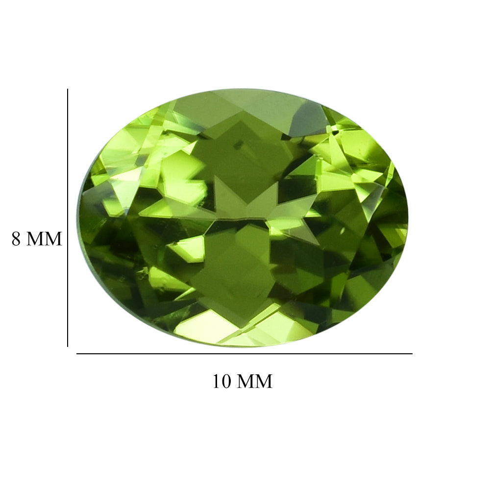 PERIDOT CUT OVAL (SI) 10X8MM 2.43 Cts.
