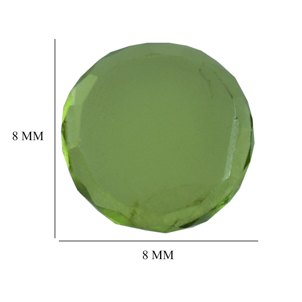 PERIDOT FACETED ROUNDEL PLATES (SI) 8MM 1.67 Cts.