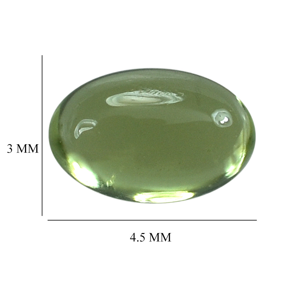PERIDOT OVAL CAB (CLEAN) 4.50X3MM 0.26 Cts.