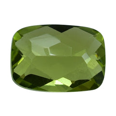 PERIDOT CHECKER CUT CUSHION 7.30X5.30MM 1.15 Cts.