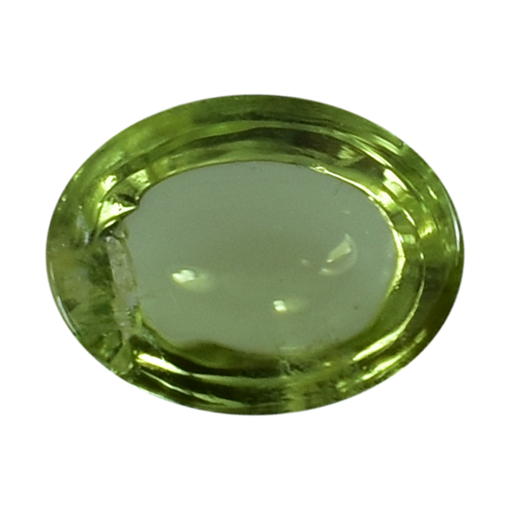 PERIDOT OVAL CAB 5X4MM 0.38 Cts.