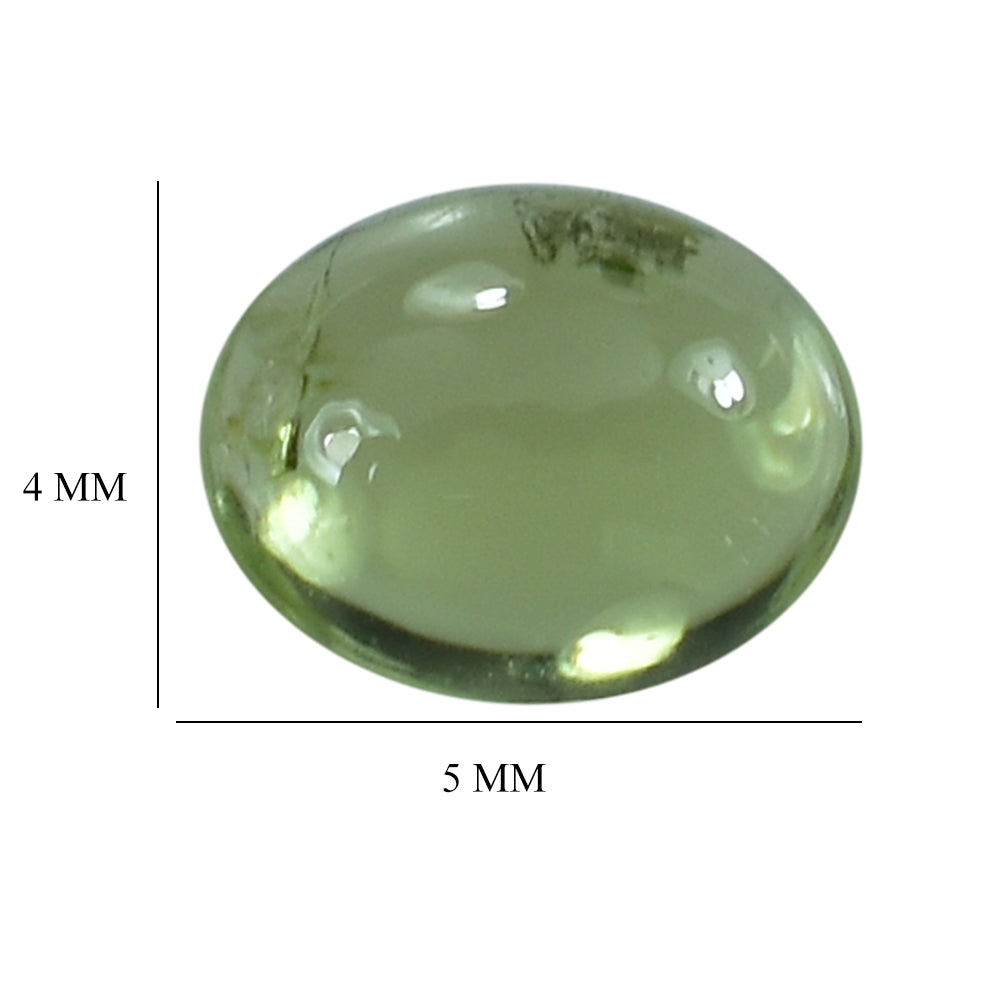 PERIDOT OVAL CAB 5X4MM 0.38 Cts.