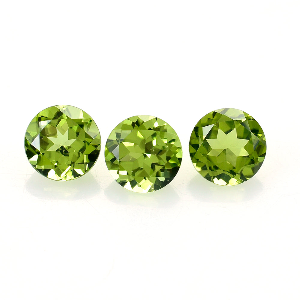 PERIDOT CUT (GREEN/CLEAN) ROUND 6.50X6.50 MM 1.15 Cts.