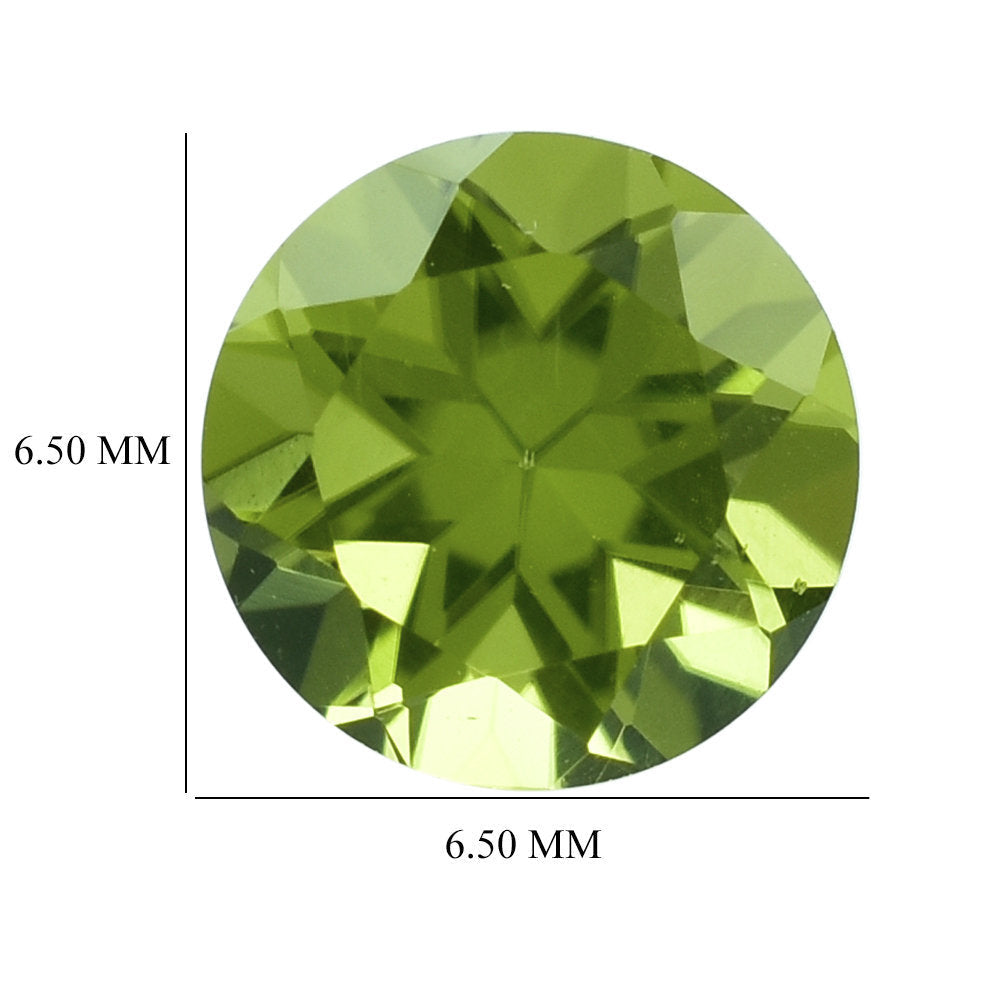 PERIDOT CUT (GREEN/CLEAN) ROUND 6.50X6.50 MM 1.15 Cts.