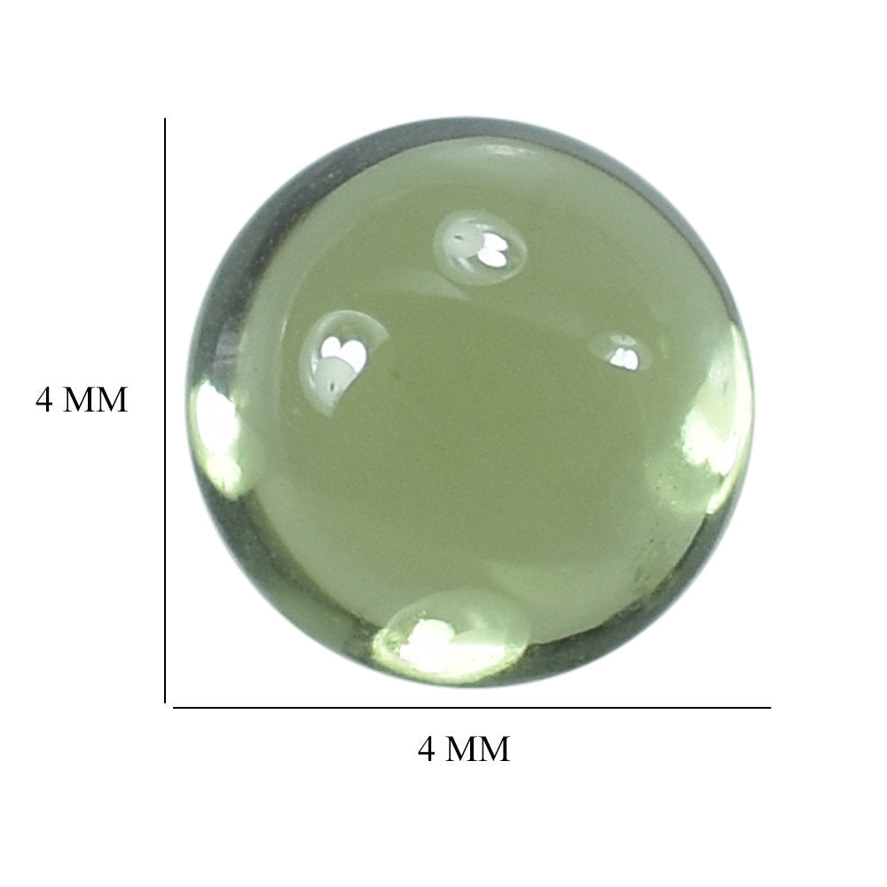 PERIDOT PLAIN CAB (GREEN/CLEAN) ROUND 4.00X4.00 MM 0.32 Cts.