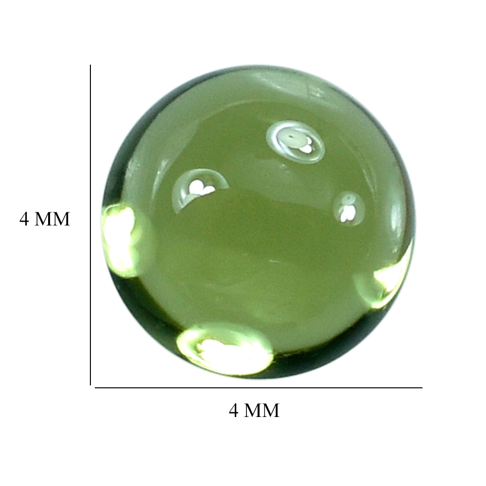 PERIDOT PLAIN CAB (GREEN/CLEAN) ROUND 4.00X4.00 MM 0.32 Cts.