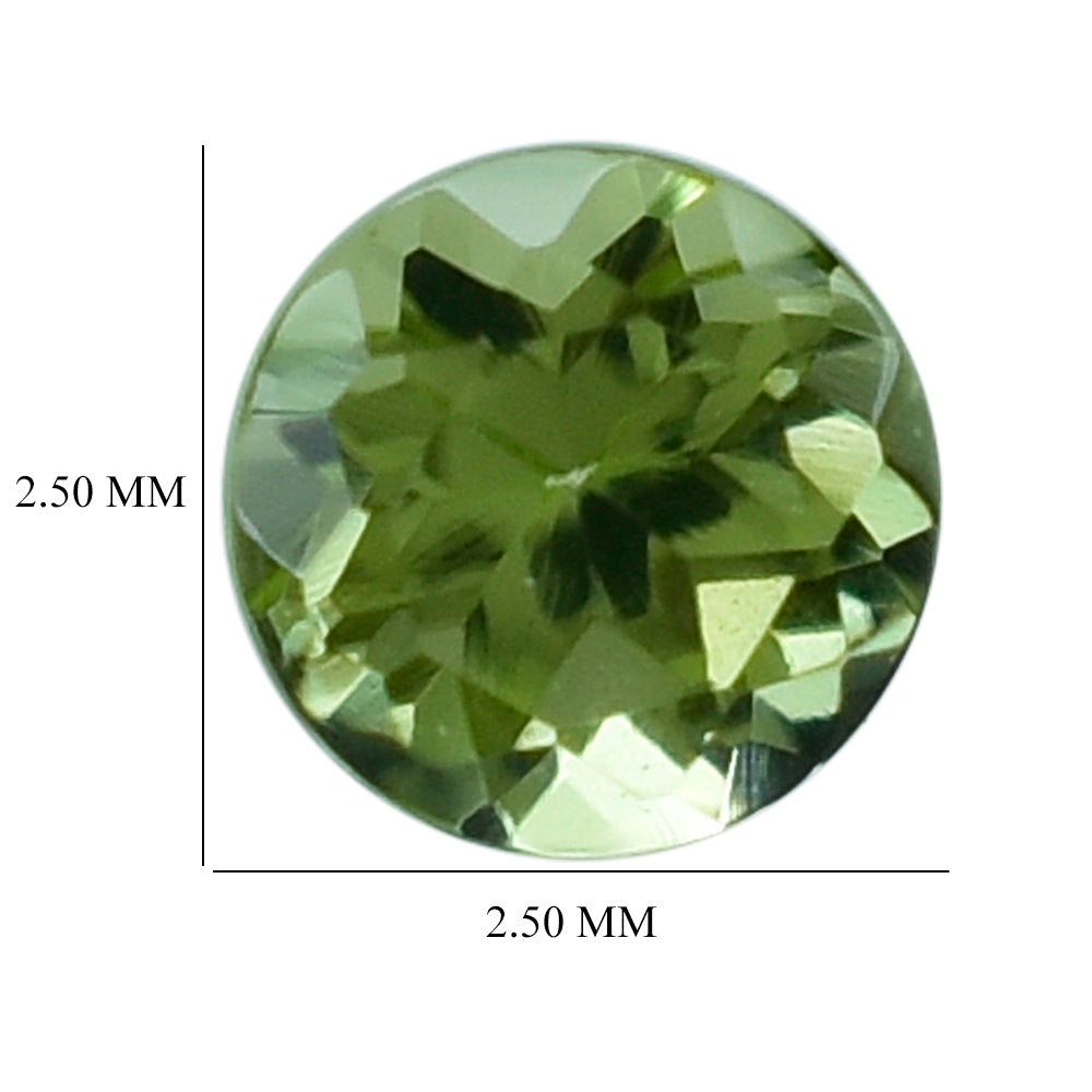 PERIDOT CUT (GREEN/CLEAN) ROUND 2.50X2.50 MM 0.08 Cts.