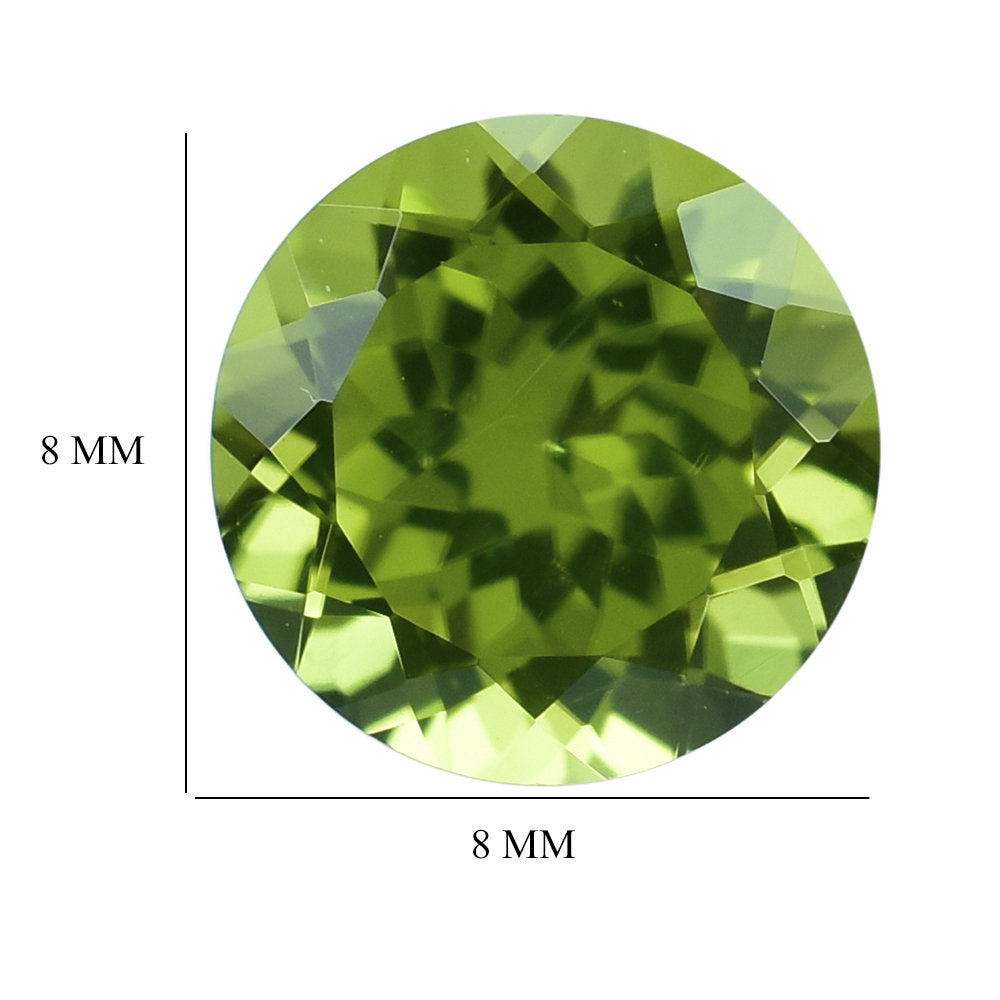 PERIDOT CUT (GREEN/CLEAN) ROUND 8.00X8.00 MM 1.97 Cts.