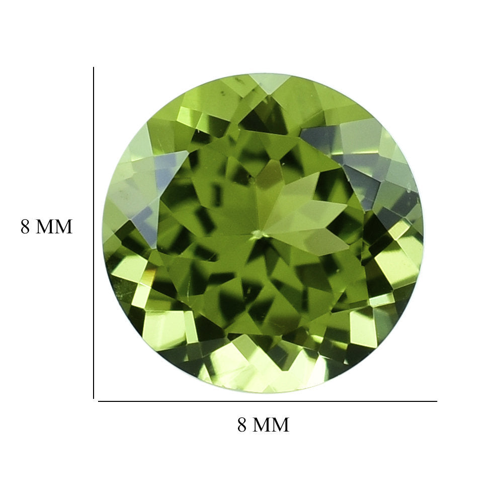 PERIDOT CUT (GREEN/CLEAN) ROUND 8.00X8.00 MM 1.97 Cts.