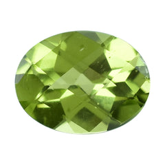 PERIDOT CHECKER CUT (GREEN/CLEAN) OVAL 8.00X6.00 MM 1.14 Cts.