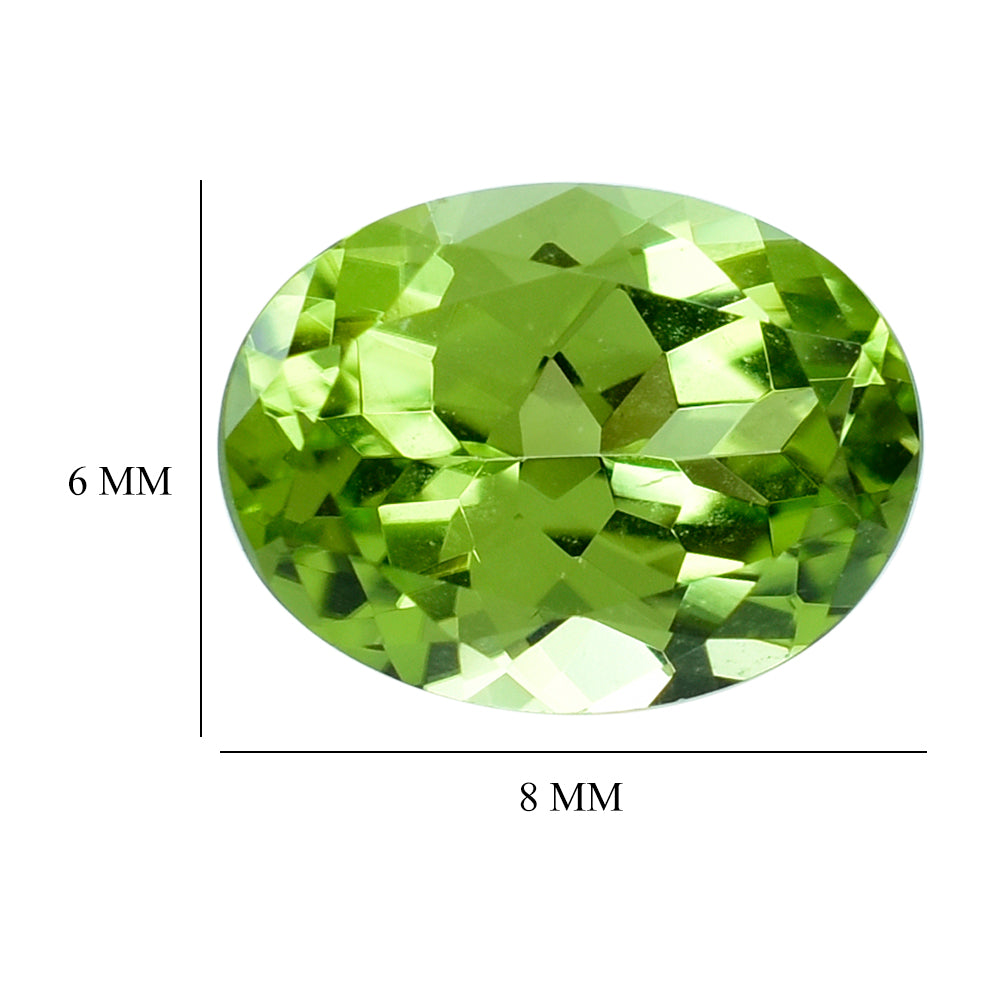 PERIDOT CUT OVAL (GREEN COLOR\SI) 8.00X6.00 MM 1.15 Cts.