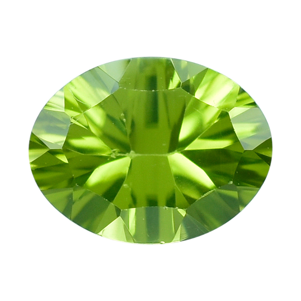 PERIDOT CONCAVE CUT (GREEN/CLEAN) OVAL 8.00X6.00 MM 1.30 Cts.