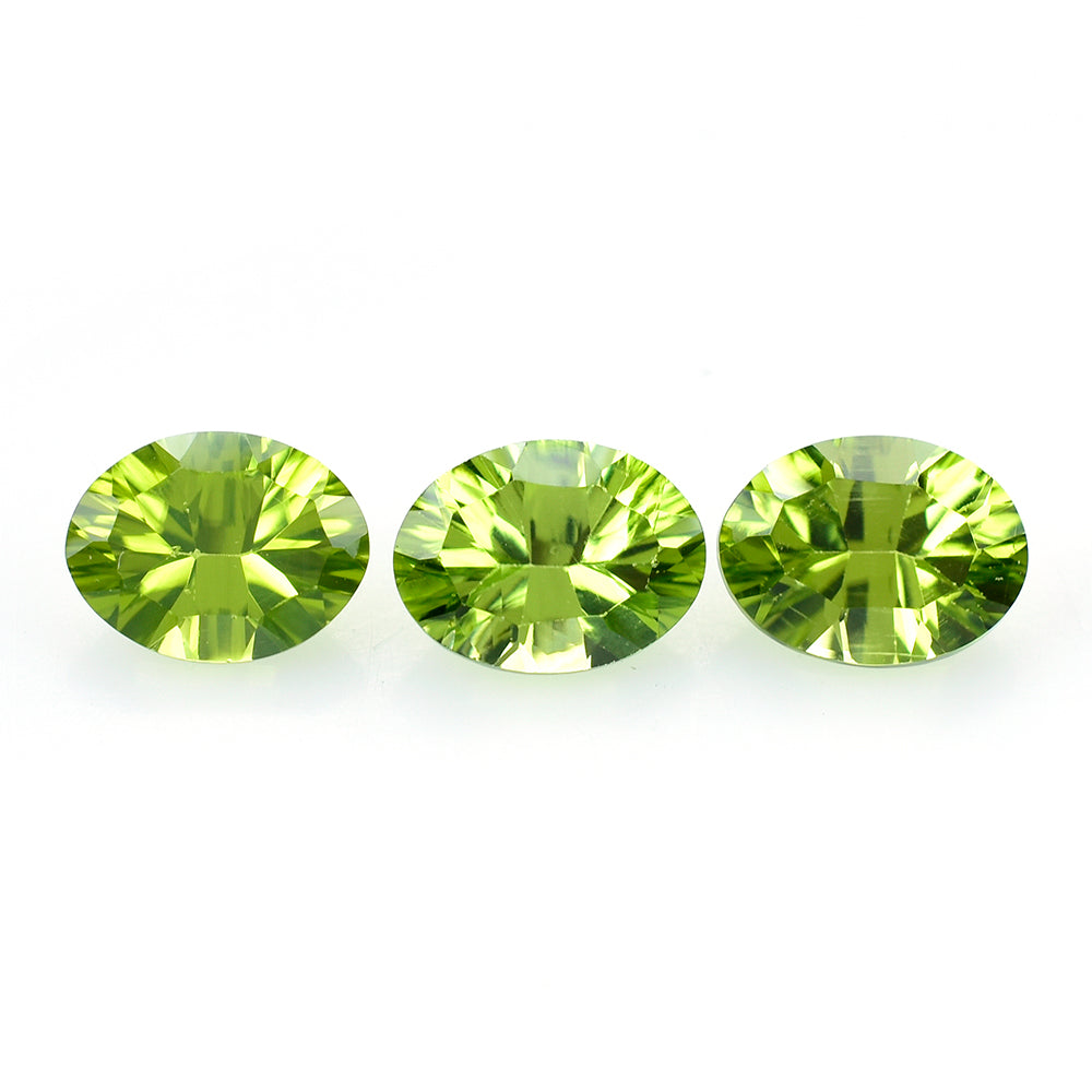 PERIDOT CONCAVE CUT (GREEN/CLEAN) OVAL 8.00X6.00 MM 1.30 Cts.