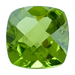 PERIDOT CHECKER CUT (GREEN/CLEAN) CUSHION 8.00X8.00 MM 2.71 Cts.