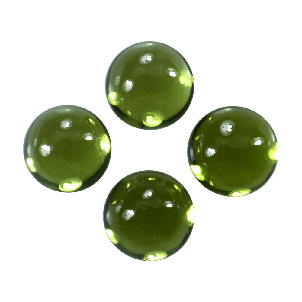 PERIDOT PLAIN CAB (GREEN/CLEAN) ROUND 8.00X8.00 MM 2.63 Cts.