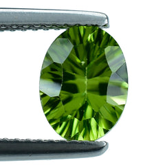 PERIDOT CONCAVE CUT (GREEN/CLEAN) OVAL 9.00X7.00 MM 1.88 Cts.
