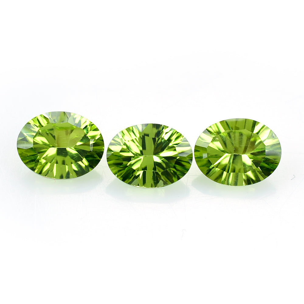 PERIDOT CONCAVE CUT (GREEN/CLEAN) OVAL 9.00X7.00 MM 1.88 Cts.