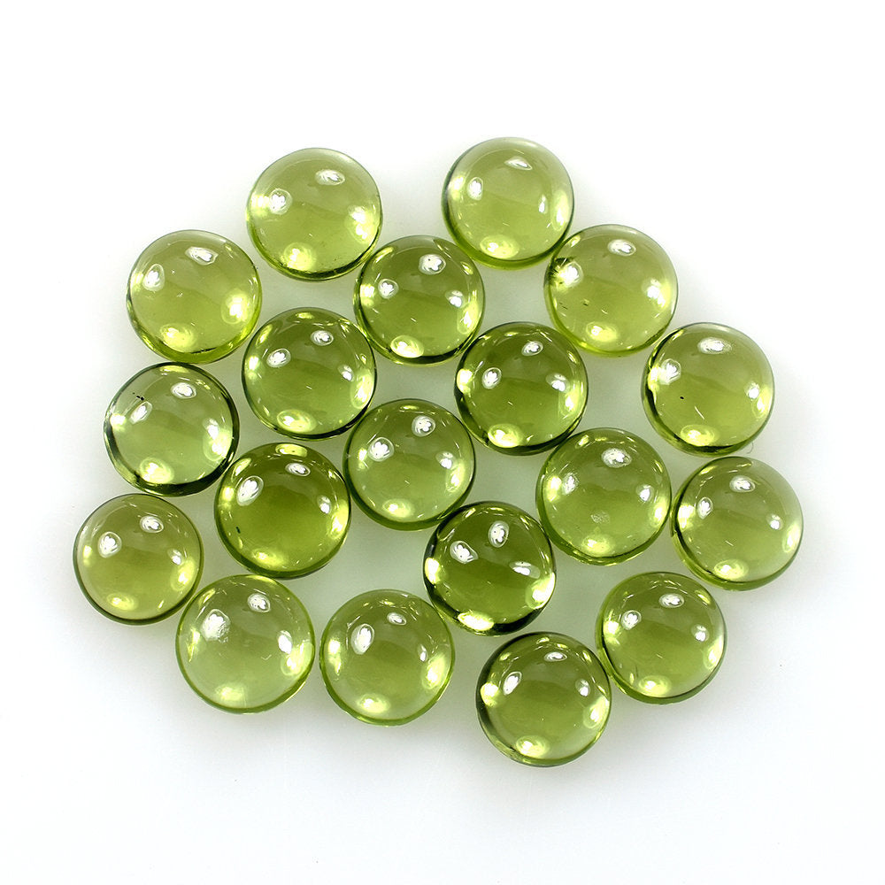 PERIDOT PLAIN CAB (GREEN/CLEAN) ROUND 6.00X6.00 MM 0.90 Cts.