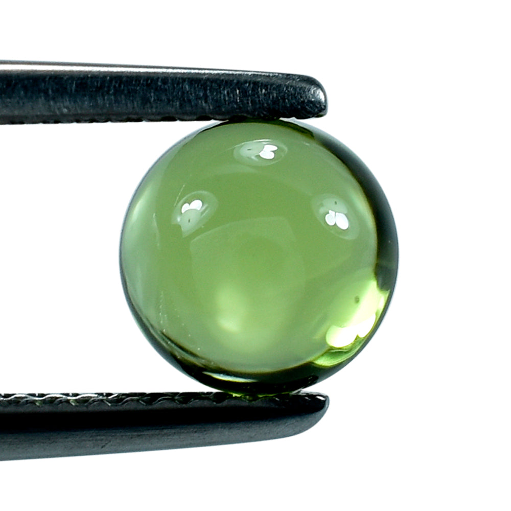PERIDOT PLAIN CAB (GREEN/CLEAN) ROUND 7.00X7.00 MM 1.80 Cts.
