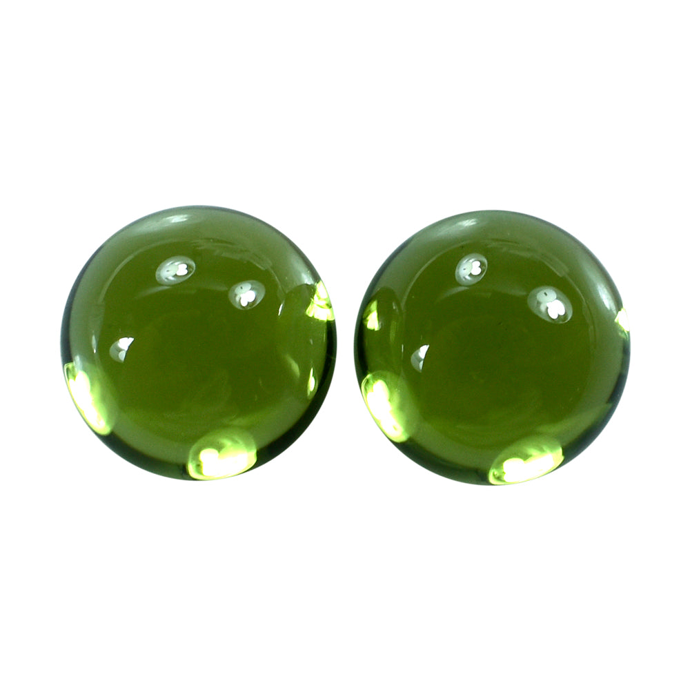 PERIDOT PLAIN CAB (GREEN/CLEAN) ROUND 7.00X7.00 MM 1.80 Cts.