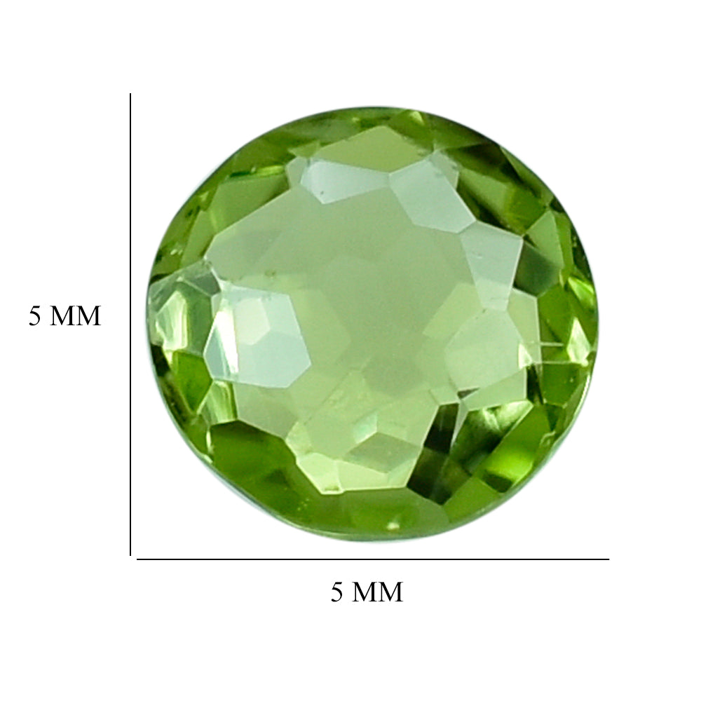 PERIDOT LOLLIPOP (GREEN/CLEAN) ROUND 5.00X5.00 MM 0.54 Cts.