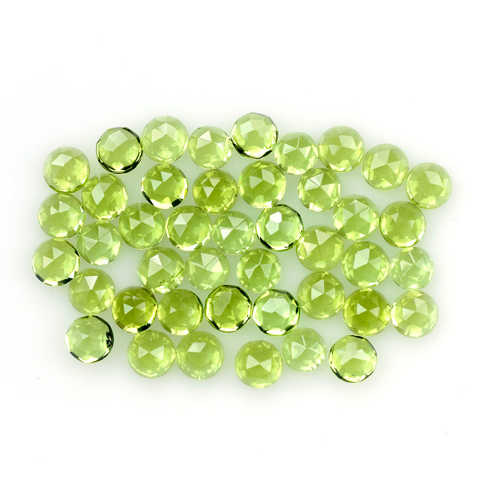PERIDOT ROSE CUT (GREEN/EYE CLEAN) ROUND 5.00X5.00 MM 0.57 Cts.