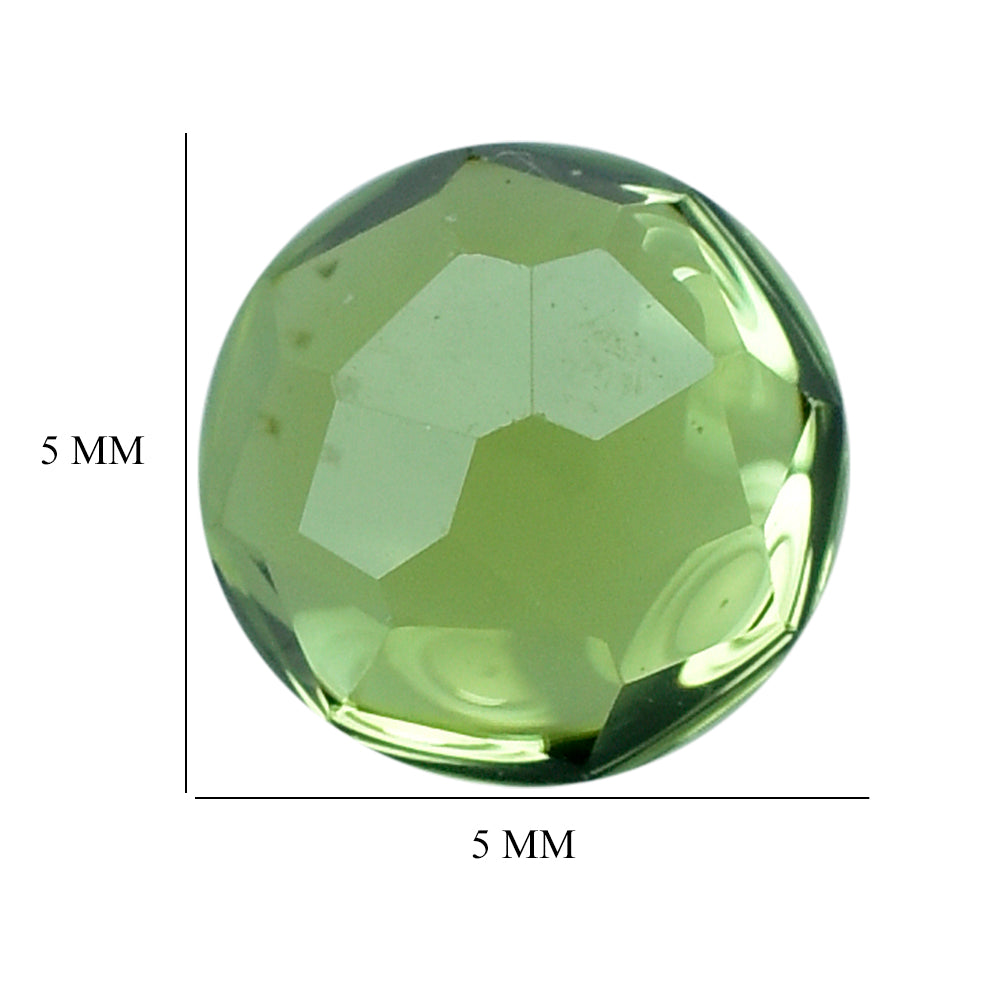 PERIDOT ROSE CUT (GREEN/EYE CLEAN) ROUND 5.00X5.00 MM 0.57 Cts.