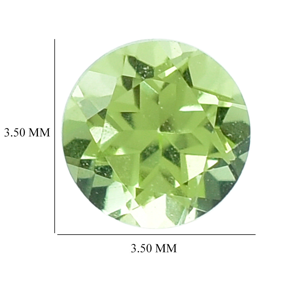 PERIDOT CUT (GREEN/CLEAN) ROUND 3.50X3.50 MM 0.21 Cts.