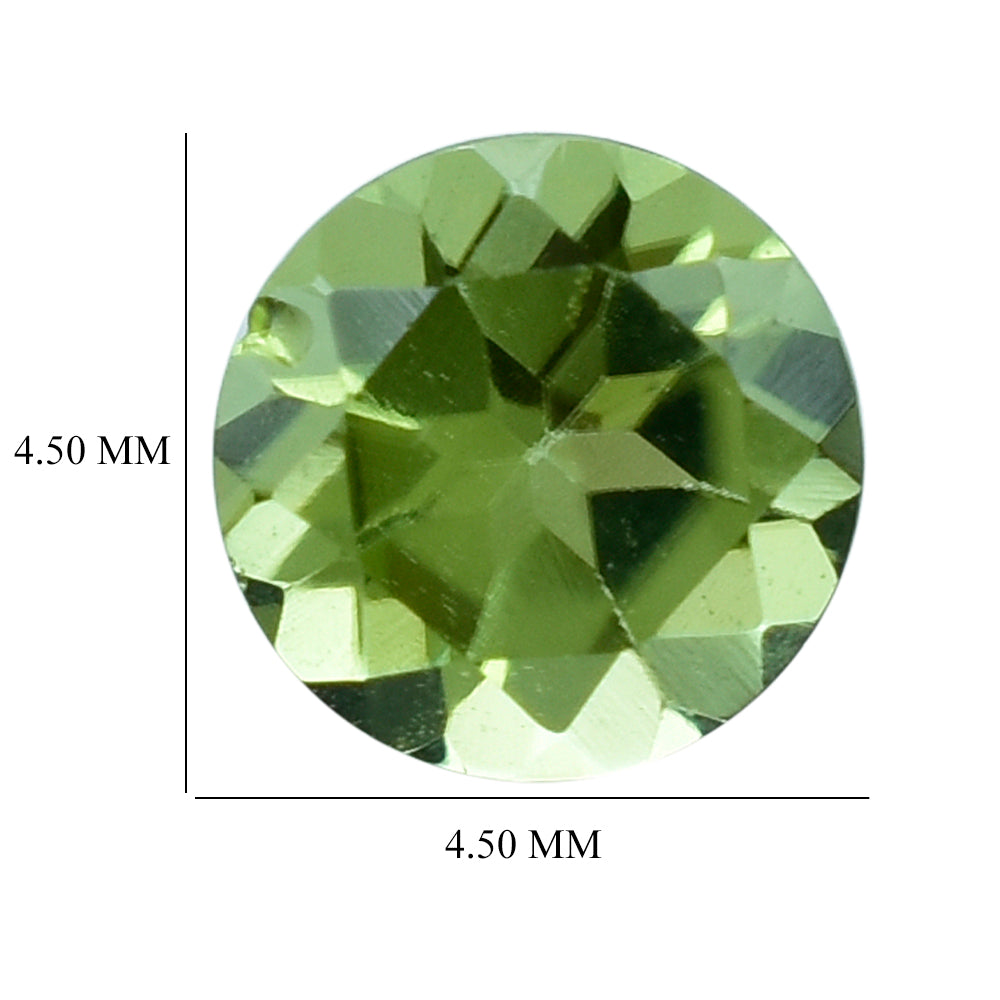 PERIDOT CUT (GREEN/CLEAN) ROUND 4.50X4.50 MM 0.40 Cts.
