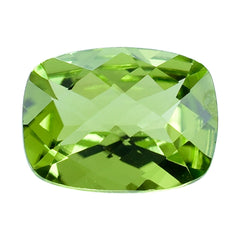 PERIDOT CHECKER CUT (GREEN/CLEAN) CUSHION 8.00X6.00 MM 1.34 Cts.