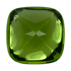PERIDOT BUFF TOP (GREEN/CLEAN) CUSHION 9.00X9.00 MM 3.21 Cts.