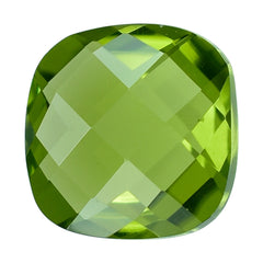 PERIDOT CHECKER CUT (GREEN/CLEAN) CUSHION 8.00X8.00 MM 2.17 Cts.