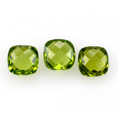 PERIDOT CHECKER CUT (GREEN/CLEAN) CUSHION 8.00X8.00 MM 2.17 Cts.