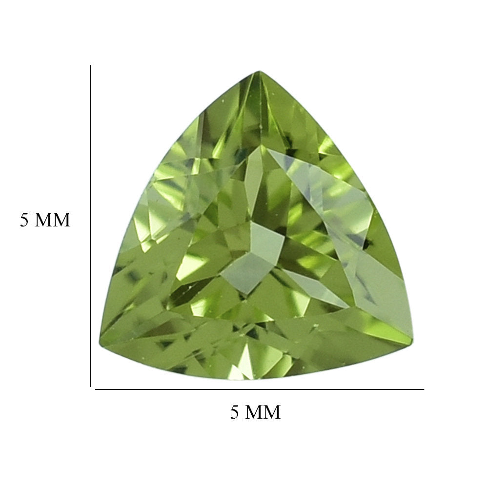 PERIDOT CUT (GREEN/CLEAN) TRILLIAN 5.00X5.00 MM 0.43 Cts.