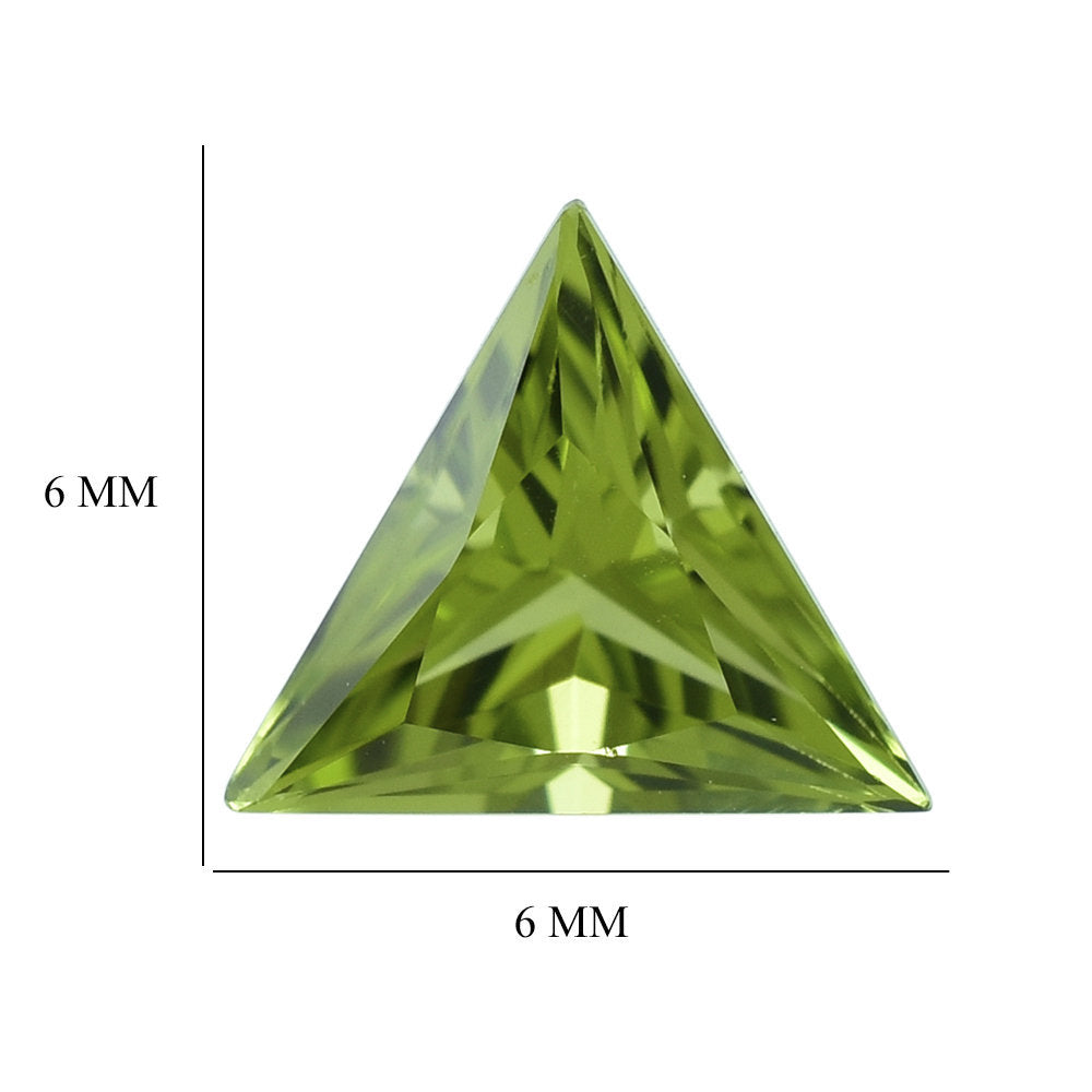 PERIDOT CUT (GREEN/CLEAN) TRIANGLE 6.00X6.00 MM 0.72 Cts.