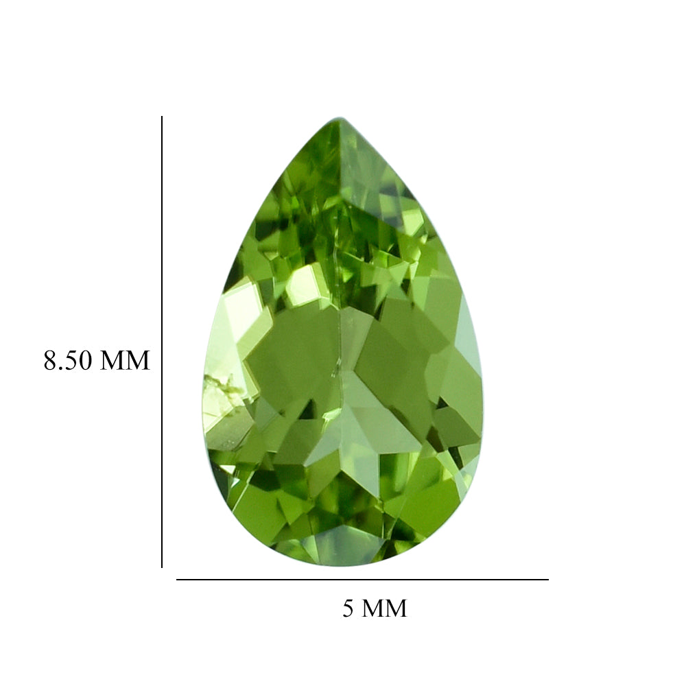 PERIDOT CUT (GREEN/CLEAN) PEAR 8.00X5.00 MM 0.80 Cts.