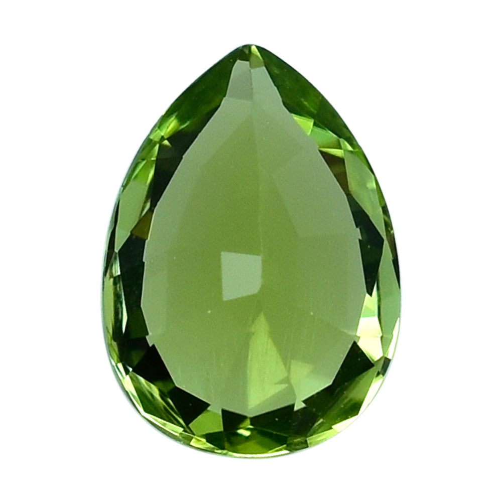 PERIDOT STEP CUT (GREEN/CLEAN) PEAR 7.00X5.00 MM 0.76 Cts.