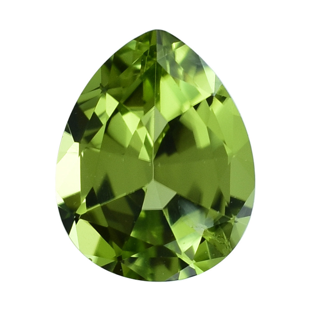 PERIDOT STEP CUT (GREEN/CLEAN) PEAR 9.00X7.00 MM 1.69 Cts.