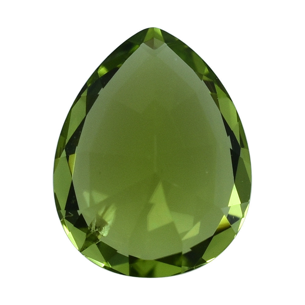 PERIDOT STEP CUT (GREEN/CLEAN) PEAR 9.00X7.00 MM 1.69 Cts.