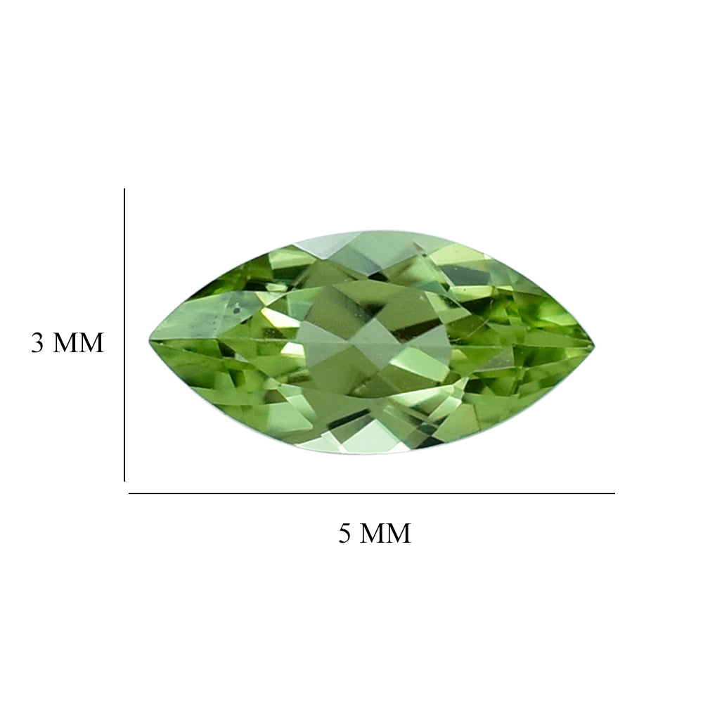 PERIDOT CUT (GREEN/CLEAN) MARQUISE 5.00X3.00 MM 0.17 Cts.