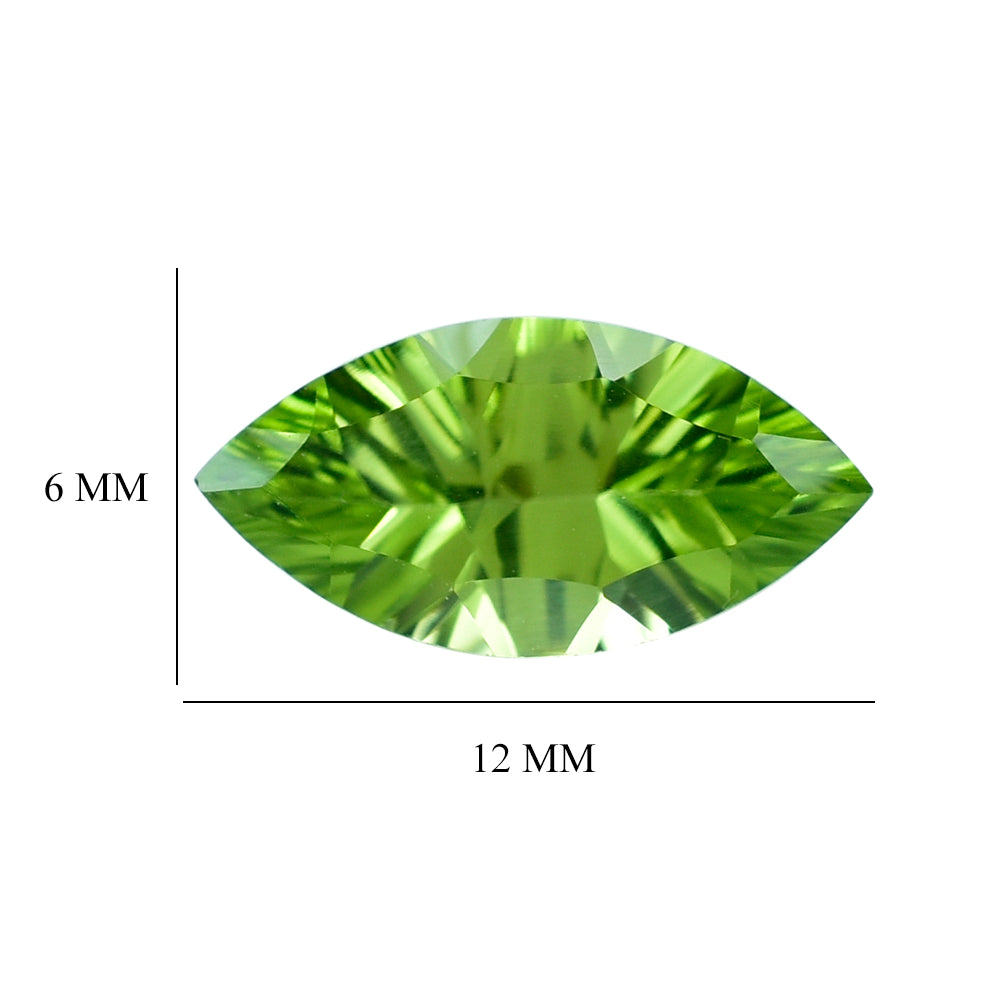 PERIDOT CONCAVE CUT (GREEN/CLEAN) MARQUISE 12.00X6.00 MM 1.72 Cts.