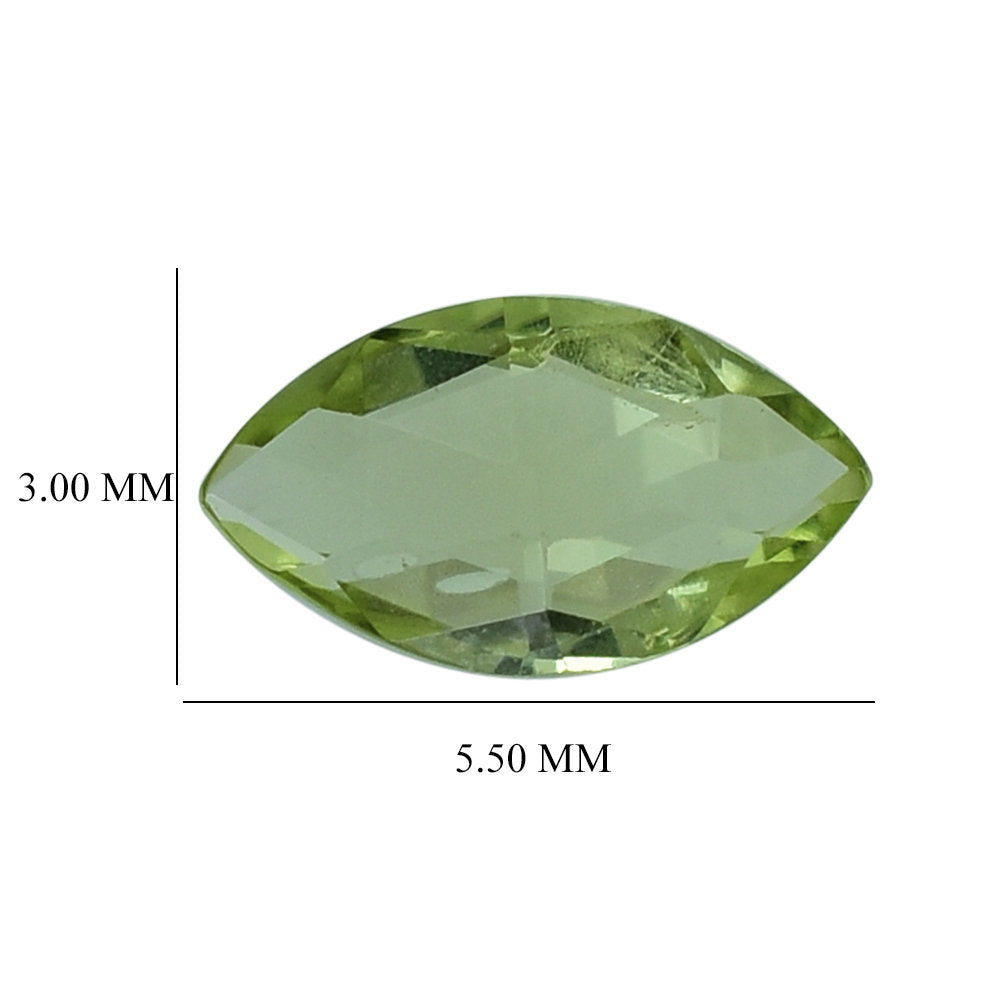 PERIDOT ROSE CUT BRIOLETTE (GREEN/CLEAN) MARQUISE 5.50X3.00 MM 0.28 Cts.