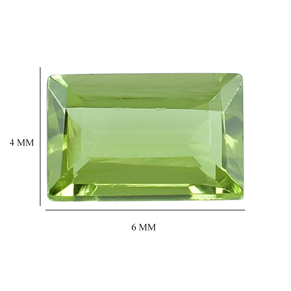 PERIDOT CUT BAGUETTE (SI) 6X4MM 0.65 Cts.