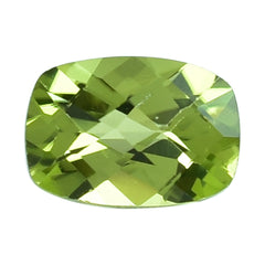 PERIDOT CHECKER CUT CUSHION (SI) 6.50X4.50MM 0.58 Cts.