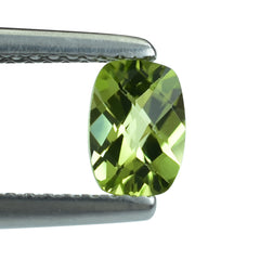 PERIDOT CHECKER CUT CUSHION (SI) 6.50X4.50MM 0.58 Cts.