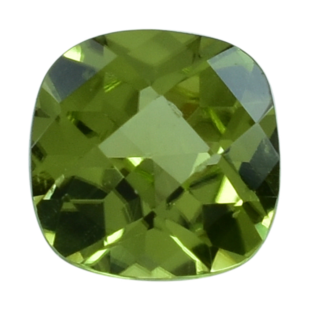 PERIDOT CHECKER CUT CUSHION (SI) 5.00MM 0.54 Cts.