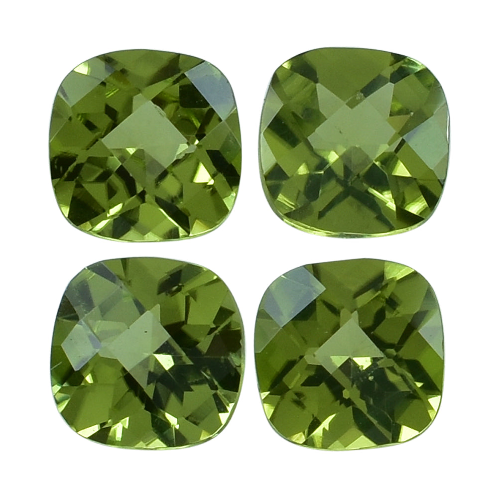 PERIDOT CHECKER CUT CUSHION (SI) 5.00MM 0.54 Cts.