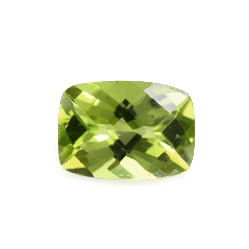 PERIDOT CHECKER CUT CUSHION (1ST) 7X5MM 0.98 Cts.